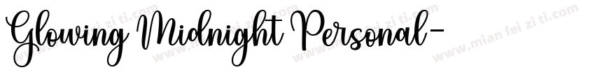 Glowing Midnight Personal字体转换